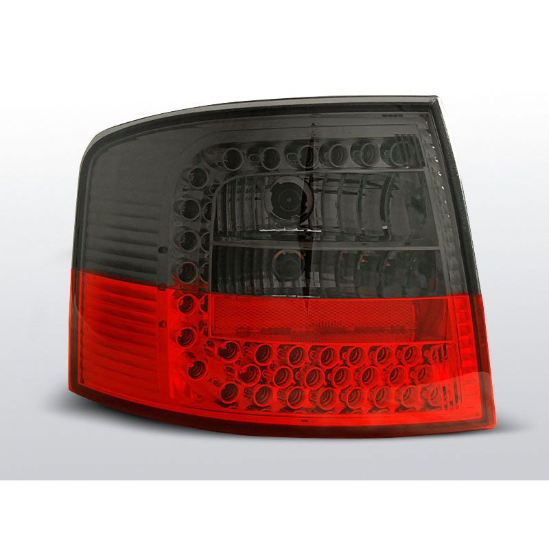 Feux Arrière Audi A6 Break 05.97-05.04 à Leds Rouge/Fumé