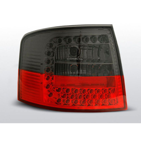 Feux Arrière Audi A6 Break 05.97-05.04 à Leds Rouge/Fumé