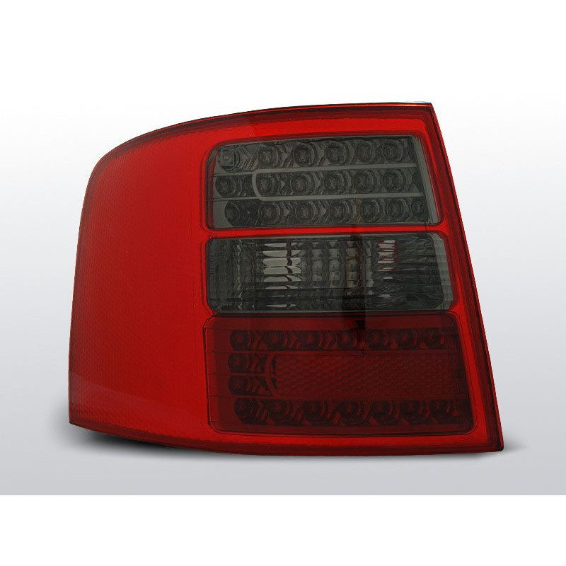 Feux Arrière Audi A6 Break 05.97-05.04 à Leds Rouge/Fumé