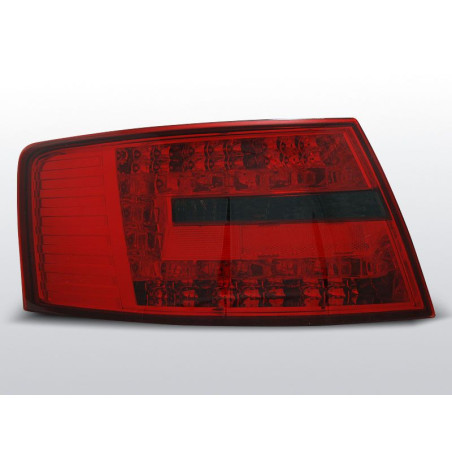 Feux Arrière Audi A6 C6 04.04-08 à Leds Rouge/Fumé (7 broches)