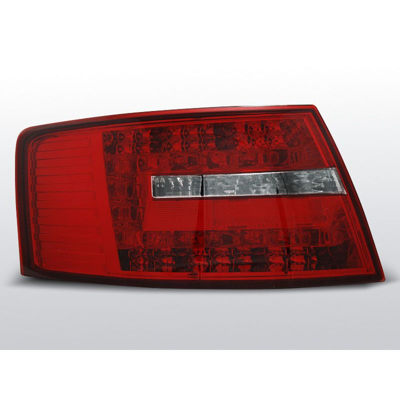 Feux Arrière Audi A6 C6 04.04-08 à Leds Rouge/Clair (6 broches)