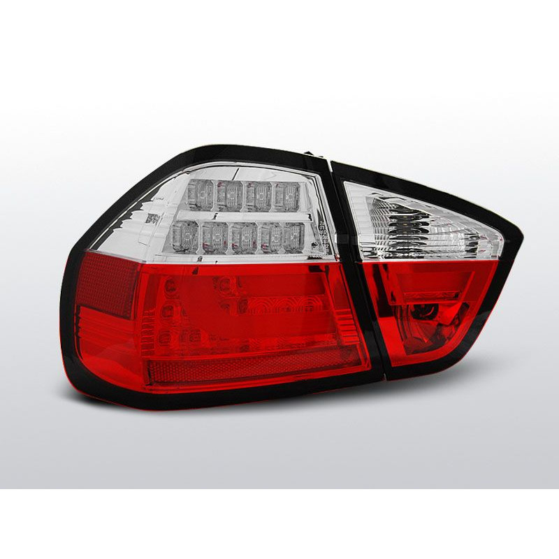 Feux Arrière BMW E90 Berline 03.05-08.08 à Leds/Lightbar Rouge/Clair