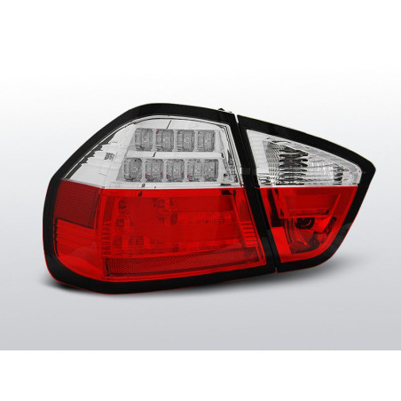 Feux Arrière BMW E90 Berline 03.05-08.08 à Leds/Lightbar Rouge/Clair