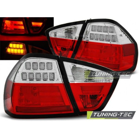 BMW E90 Sedan 03.05-08.08 LED Rear Lights/Lightbar Red/Clear