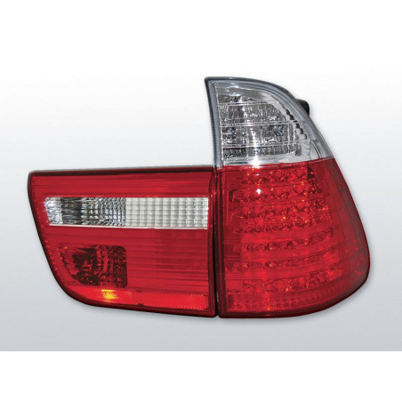 Feux Arrière BMW X5 E53 09.99-03 à Leds Rouge/Clair