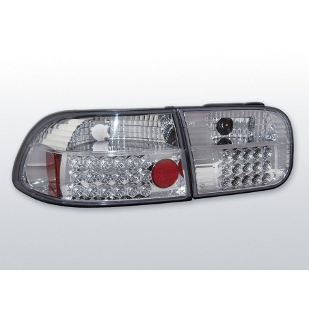 Feux Arrière Honda Civic 09.91-08.95 2/4 ptes à Leds Chrome