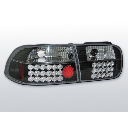 Rückleuchten Honda Civic 09.91-08.95 2/4 Türen, schwarze LEDs LDHO06