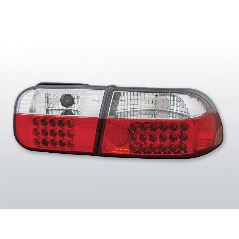 Feux Arrière Honda Civic 09.91-08.95 2/4 ptes à Leds Rouge/Clair