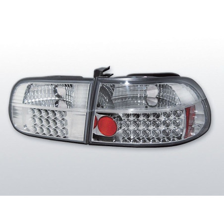 Feux Arrière Honda Civic 09.91-08.95 3 ptes à Leds Chrome