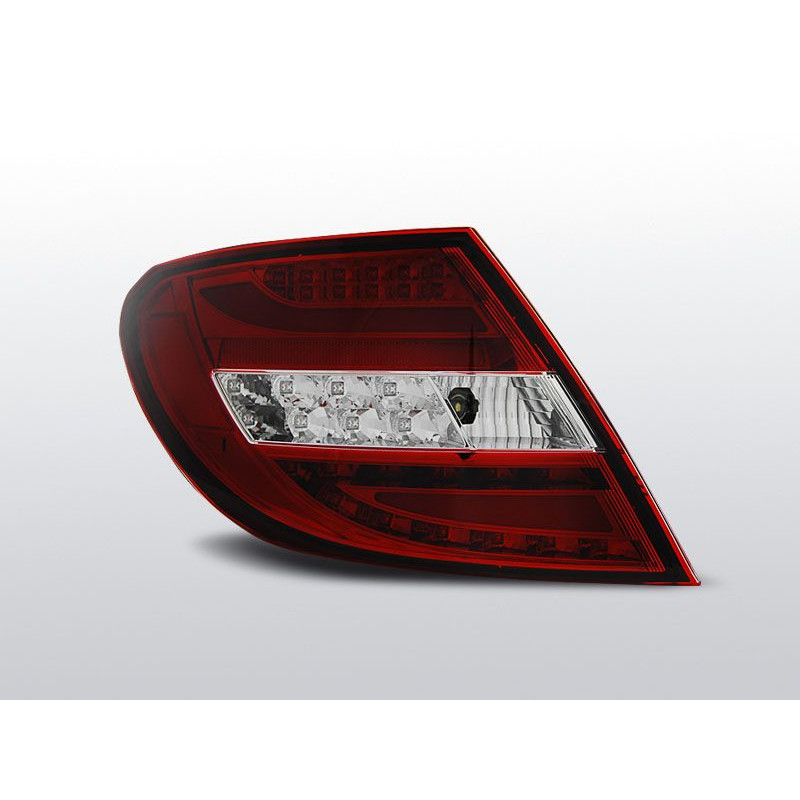 Feux Arrière Mercedes W204 07-10 à Leds/Lightbar Rouge/Fumé