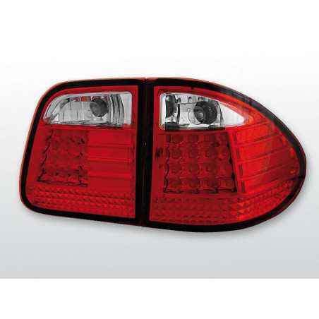 Feux Arrière Mercedes W210 Break 95-03.02 à Leds Rouge/Clair