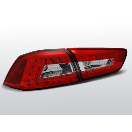 Feux Arrière Mitsubishi Lancer 8 08-11 à Leds Rouge/Clair