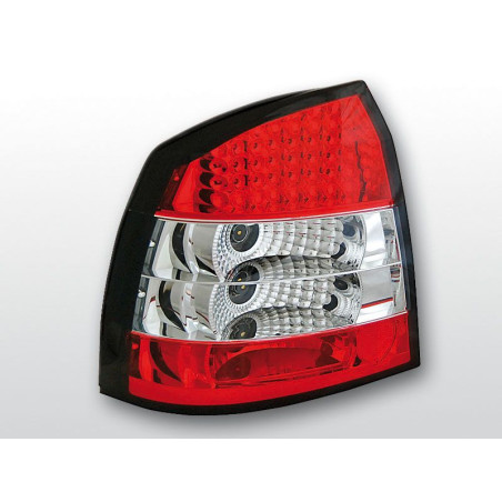 Feux Arrière Opel Astra G 3/5 ptes 09.97-02.04 à Leds Rouge/Clair