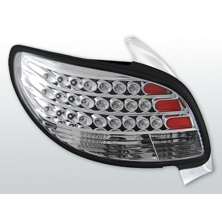 Feux Arrière Peugeot 206 3/5 ptes à Leds Chrome