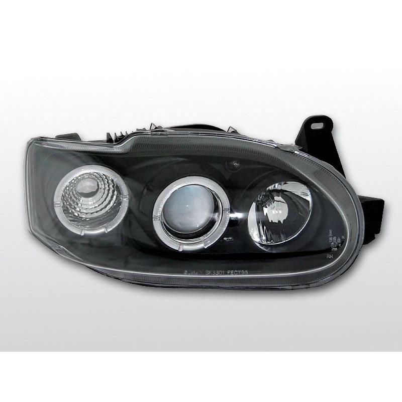 Angel Eyes Frontscheinwerfer Ford Escort MK7 02.95-00 Schwarz LPFO06