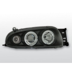 Phares Avant Angel Eyes Ford Fiesta MK4 10.95-08.99 Noir