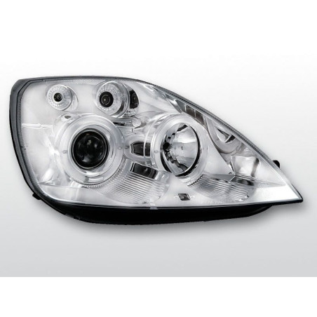 Phares Avant Angel Eyes Ford Fiesta MK6 05.02-08.05 Chrome