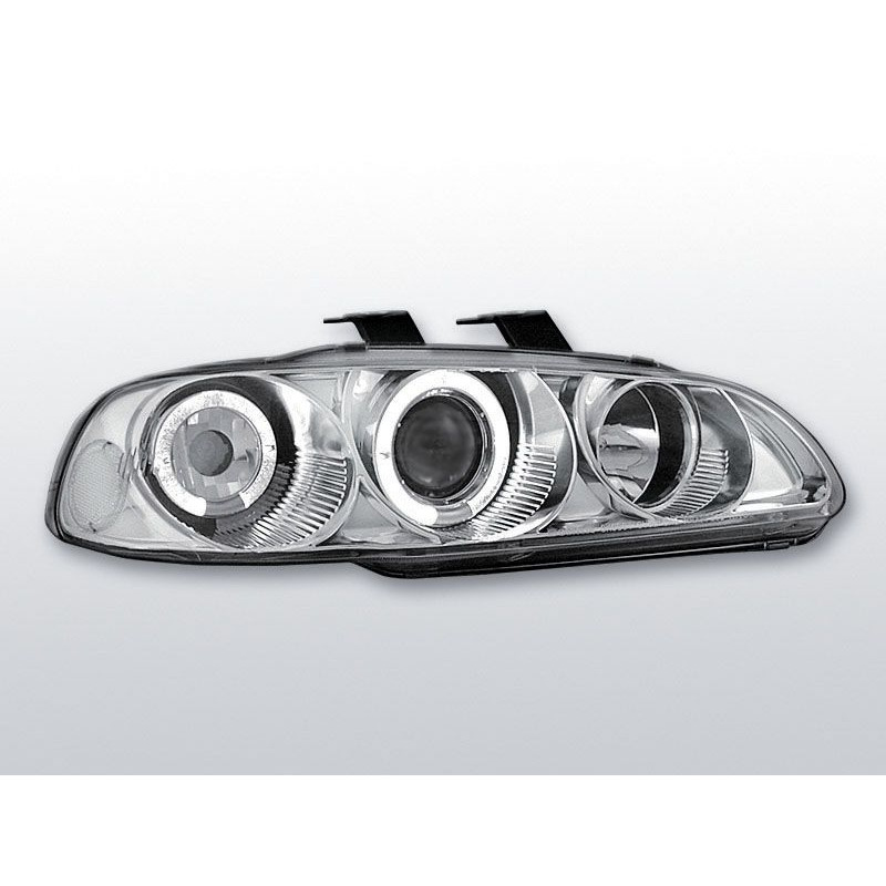 Angel Eyes Frontscheinwerfer Honda Civic 09.91-08.95 2/3 Türen Chrom LPHO01