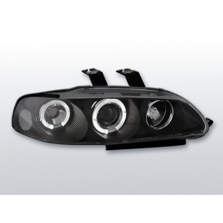 Angel Eyes Frontscheinwerfer Honda Civic 09.91-08.95 2/3 Türen Schwarz LPHO02