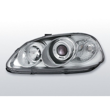 Phares Avant Angel Eyes Honda Civic 09.95-02.99 Chrome