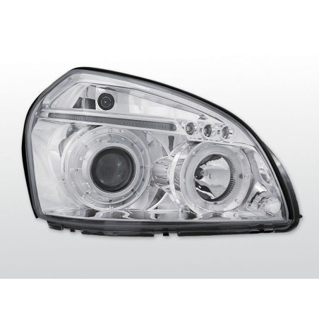 Phares Avant Angel Eyes Hyundai Tucson 07.04-10 Chrome