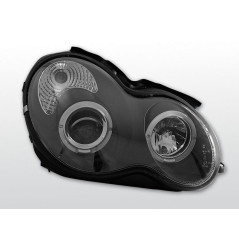 Phares Avant Angel Eyes Mercedes W203 07.00-03.04 Noir