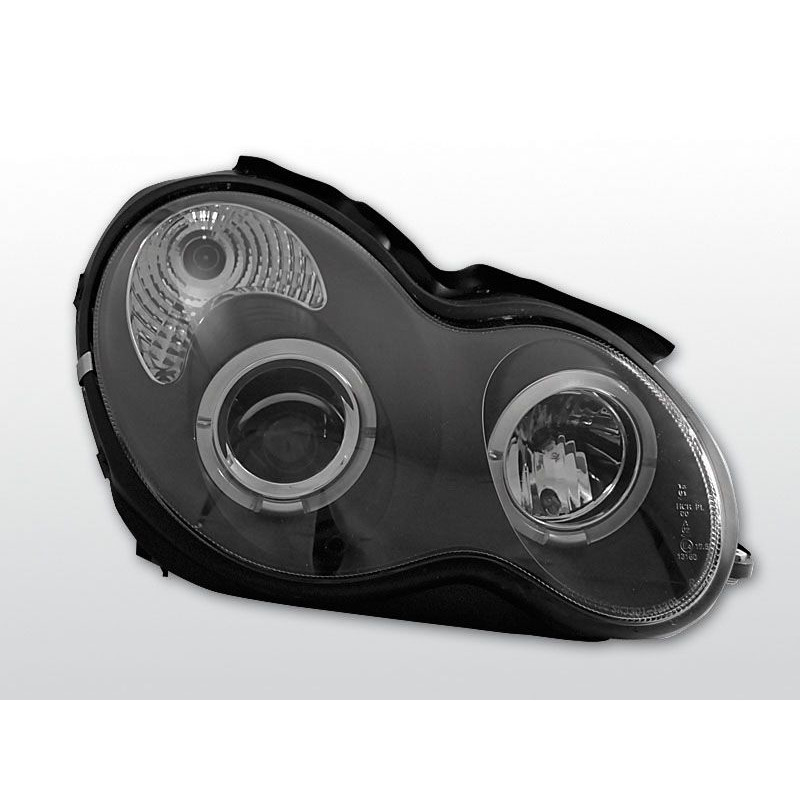 Angel Eyes Frontscheinwerfer Mercedes W203 07.00-03.04 Schwarz LPME34