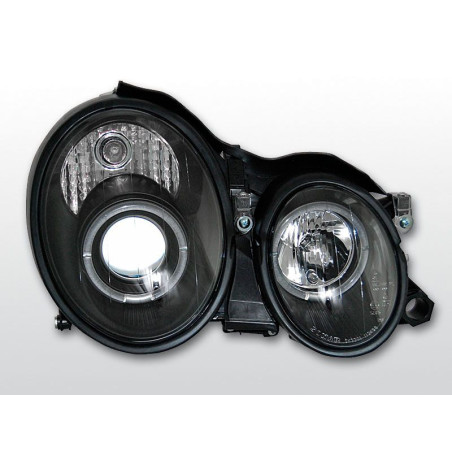 Angel Eyes Frontscheinwerfer Mercedes W208 CLK 03.97-04.02 Schwarz LPME28