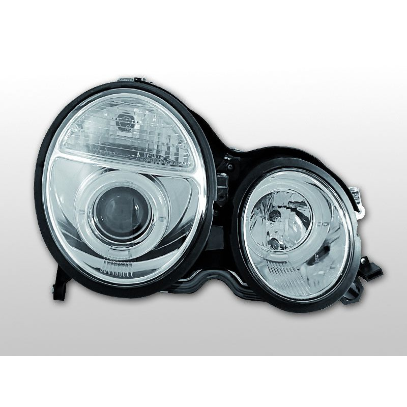 Scheinwerfer Angel Eyes Mercedes W210 06.99-02 Chrom LPME31