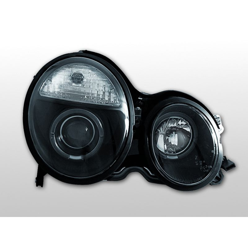 Angel Eyes Frontscheinwerfer Mercedes W210 06.99-02 Schwarz LPME32