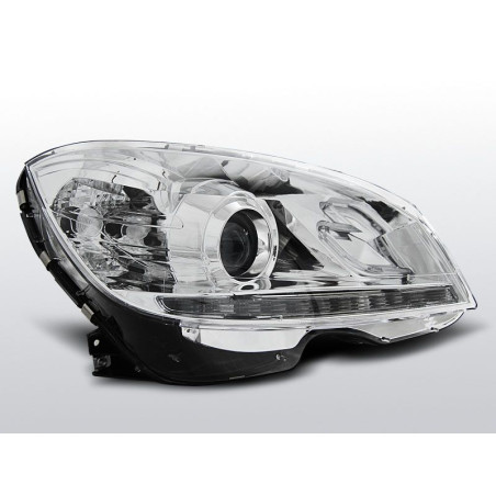 Phares Avant Daylight Mercedes W204 07-10 Chrome