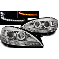 Mercedes W221 05-09 Chrome Daylight Xenon Front Headlights