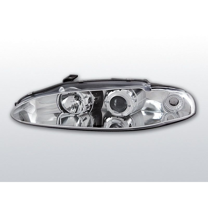 Phares Avant Angel Eyes Mitsubishi Eclipse 06.95-96 Chrome