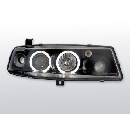 Phares Avant Angel Eyes Opel Calibra 08.90-06.97 Noir