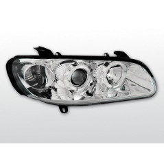 Phares Avant Angel Eyes Opel Omega B 04.94-08.99 Chrome