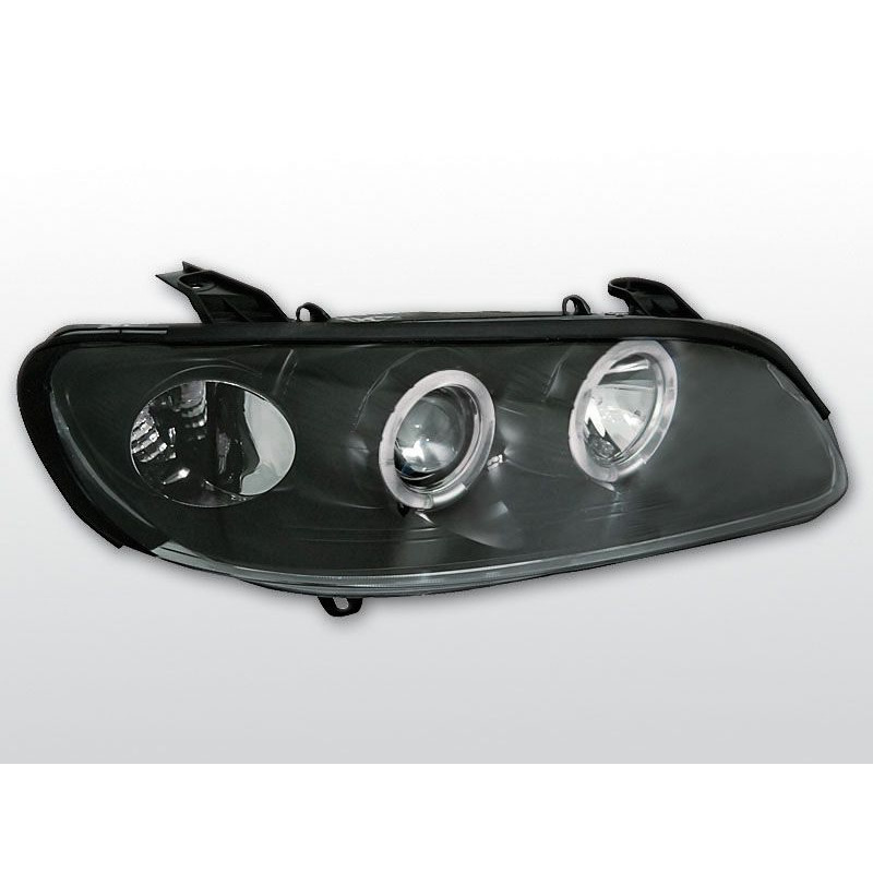 Phares Avant Angel Eyes Opel Omega B 04.94-08.99 Noir