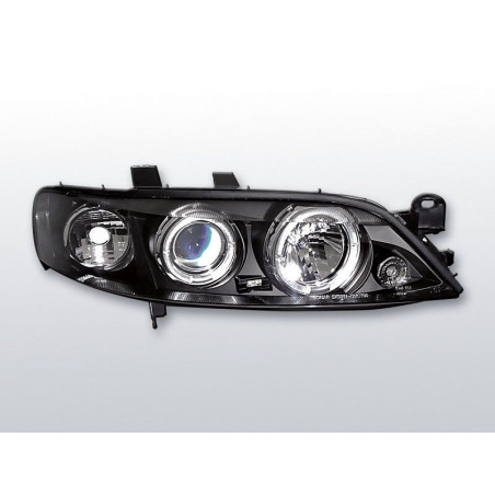 Phares Avant Angel Eyes Opel Vectra B 11.95-12.98 Noir