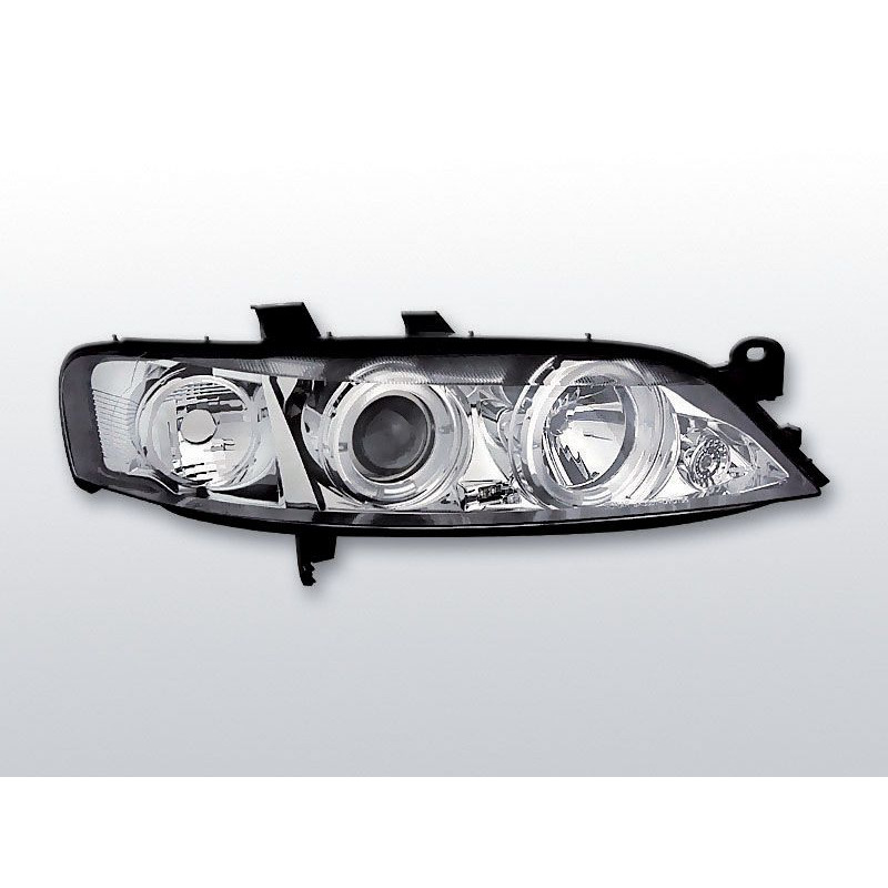 Phares Avant Angel Eyes Opel Vectra B 11.95-12.98 Chrome