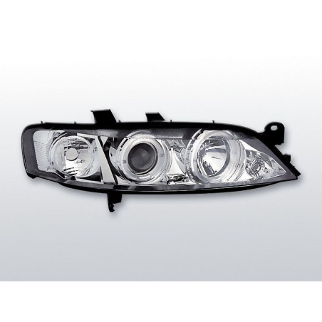 Phares Avant Angel Eyes Opel Vectra B 11.95-12.98 Chrome