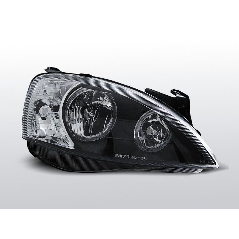 Phares Avant Angel Eyes Opel Corsa C 11.00-09.06 Noir