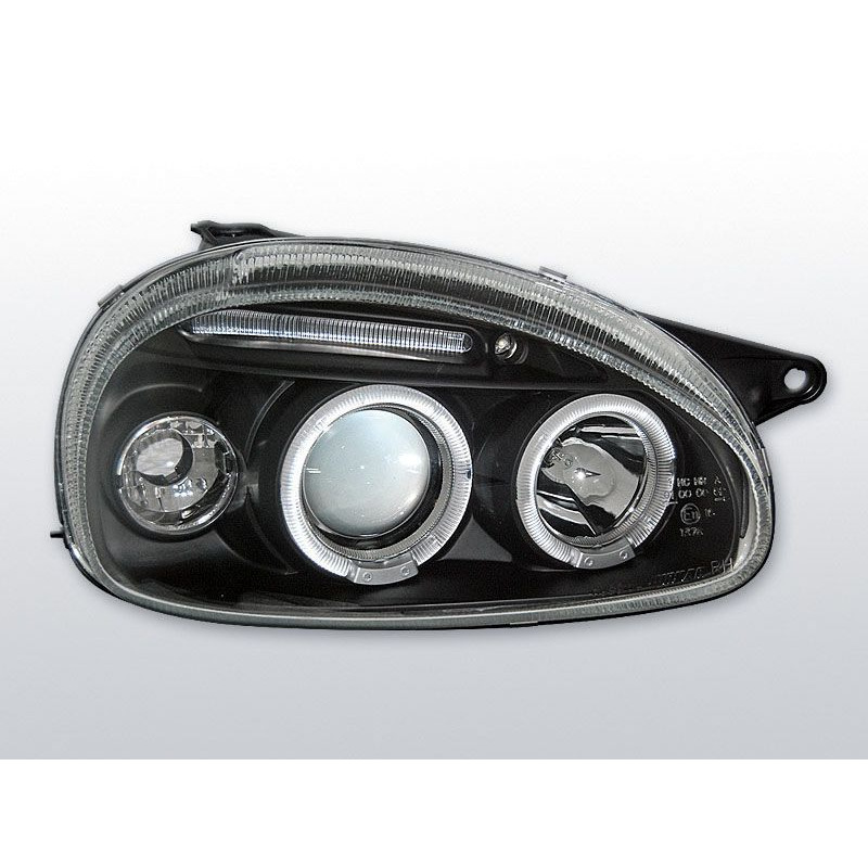 Angel Eyes Frontscheinwerfer Opel Corsa B 02.93-10.00 Schwarz LPOP27