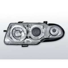 Phares Avant Angel Eyes Opel Astra F 09.91-08.94 Chrome