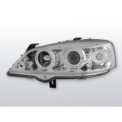 Phares Avant Angel Eyes Opel Astra G 09.97-02.04 Chrome