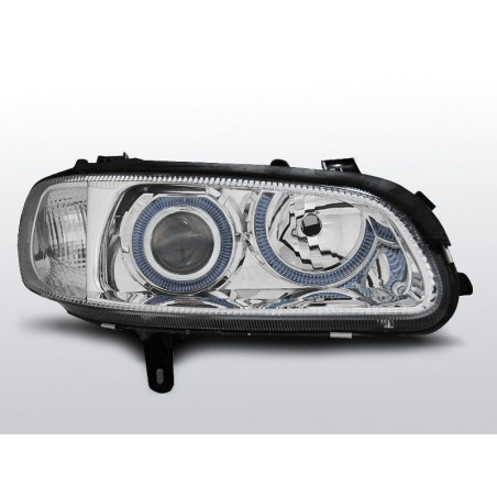 Phares Avant Angel Eyes Opel Omega B 04.94-08.99 Chrome