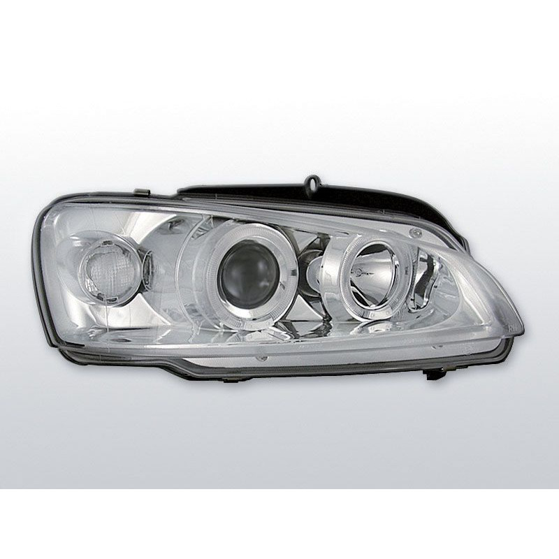 Phares Avant Angel Eyes Peugeot 106 08.96-03 Chrome