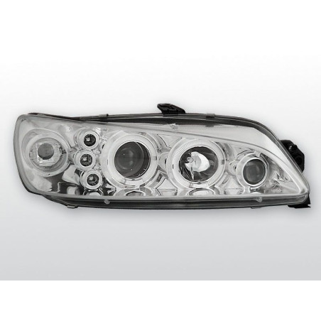 Phares Avant Angel Eyes Peugeot 306 05.97-03.01 Chrome