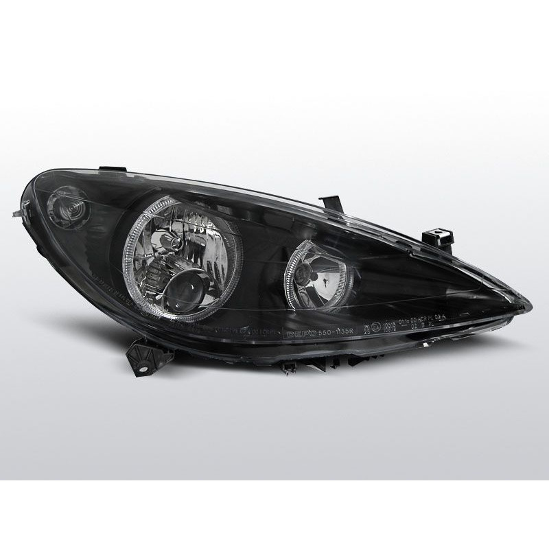 Angel Eyes Frontscheinwerfer Peugeot 307 04.01-06.05 Schwarz LPPE05