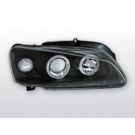 Phares Avant Angel Eyes Peugeot 106 08.96-03 Noir