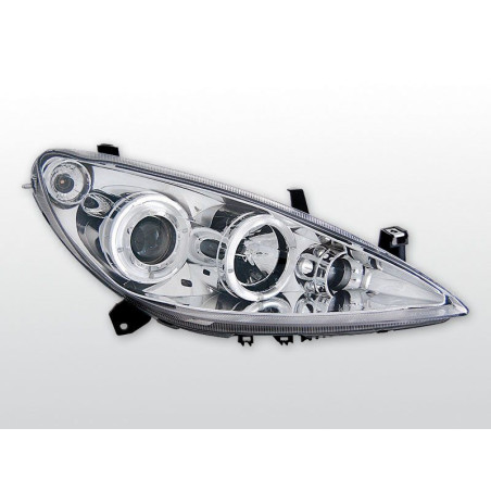 Angel Eyes Frontscheinwerfer Peugeot 206 02- Chrom LPPE07