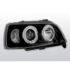 Phares Avant Angel Eyes Renault Clio 06.90-95 Noir